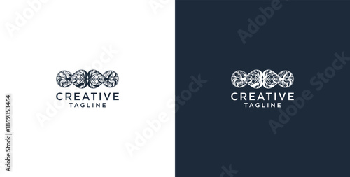 leaf growth icon logo design