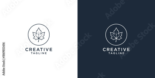 leaf growth icon logo design