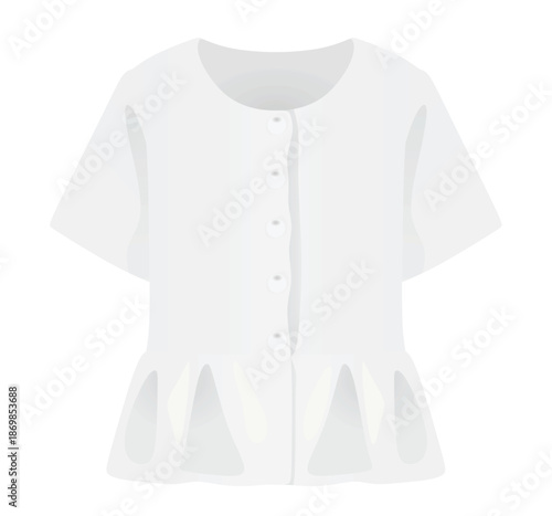 Women white jumper. vector illustration