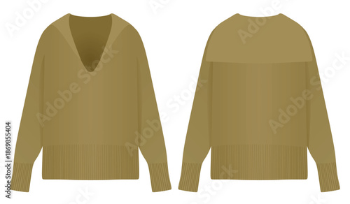 Long sleeve sweater. vector illustration	