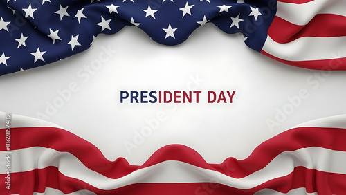 Vibrant American flag celebrating President Day with patriotism