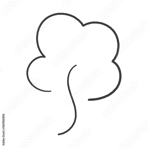 手書きのふわっと漂う湯気や蒸気のイラスト素材 - 冬の寒気やため息･ホカホカあたたかいイメージの装飾