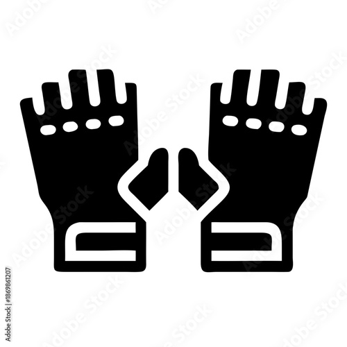 Protective fingerless gloves icon for sport and active lifestyle gear