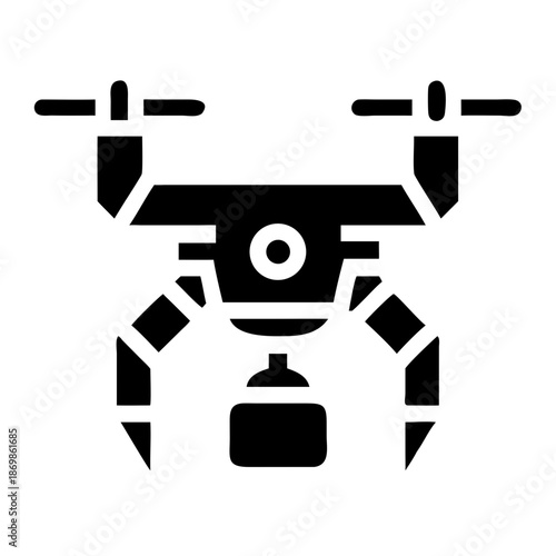 Modern unmanned aerial vehicle drone with camera for surveillance and photography