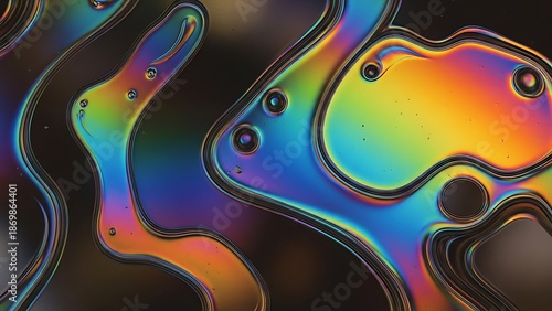 Artistic abstract background featuring colorful circles and flowing blue wave patterns with futuristic light swirls and motion lines for a vibrant vector wallpaper design
