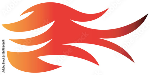 Tribal fire flame decal vector vinyl sticker for sports car and motorcycle
