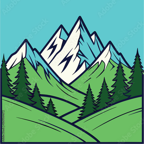 Mountain vector. 
