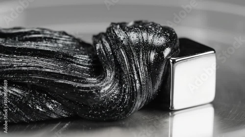 Wallpaper Mural Magnetic Putty Reacting to Magnet, Abstract Science, Fluid Motion Torontodigital.ca