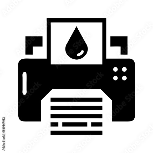 Ink level warning on a printer device indicating the need for cartridge replacement