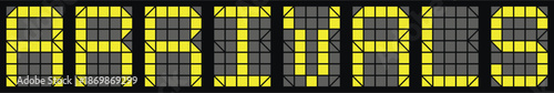 Yellow and gray geometric pattern on black background