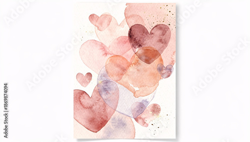 vintage background with hearts