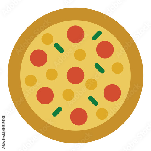 Delicious pizza with toppings on white background