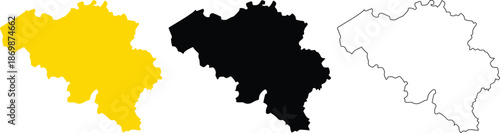 Belgium Map Icon Vector Illustration