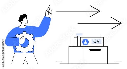 Recruitment concept. Recruitment visualizing candidate evaluation, job application submission, and CV management. Recruitment supports talent acquisition for HR, hiring platforms, employment