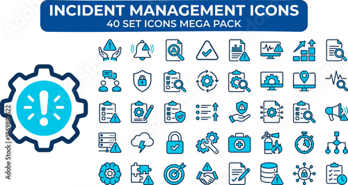 Incident Management Icons Mega Pack – Alerts, IT Operations, Security and Response