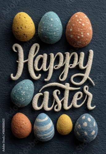 Creative colorful Easter greeting card.
