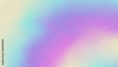 Noise Gradient Background. Abstract Grainy Bg In Pink, Purple And Blue Colors. Iridescent Hologram. Pearlescent Holographic Texture With Rainbow Foil. Subtle Ink Transition And Smooth Flare
