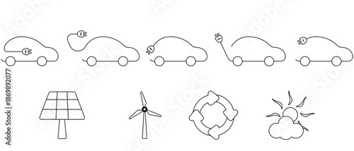 electric vehicle icons