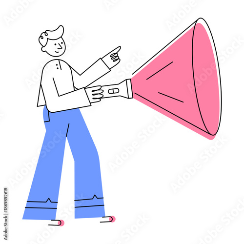 A doodle style illustration showing finding path