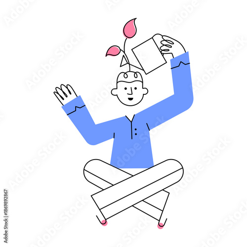 A sketchy style illustration representing personal growth