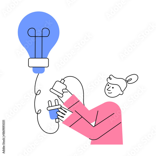 A hand drawn style illustration showing ideation