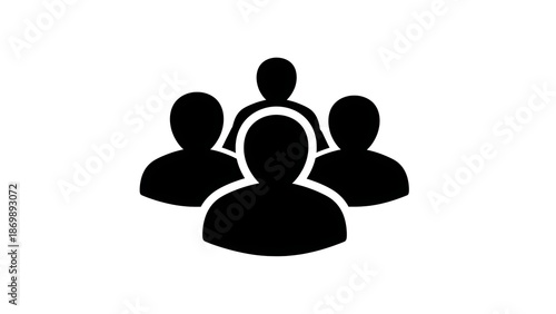 Group of four people icon
