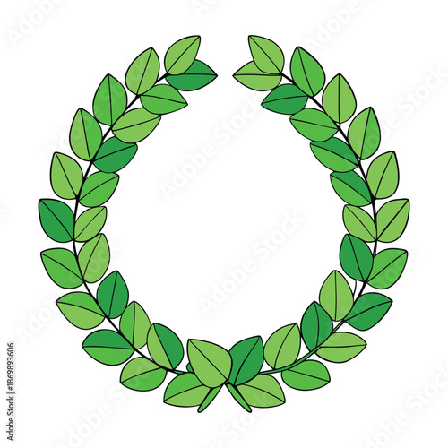 Elegant wreath of lush green eucalyptus leaves, softly arranged in a circular design, bringing a fresh, calming botanical touch ideal for decor or invitations.
