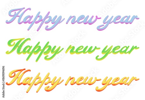 Happy new year Calligraphy set