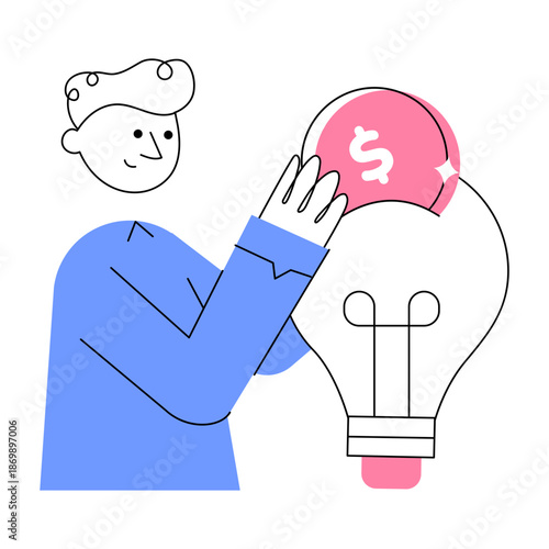 A drawing style illustration depicting fundraising