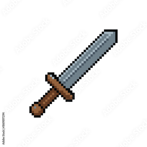 Pixel Art Short Sword Sprite