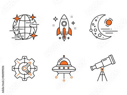 Space Exploration Vector Illustrations