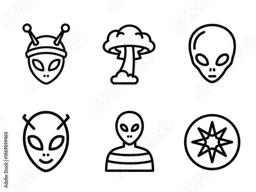 Alien and UFO Vector Illustrations