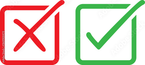 Check and cross mark icons