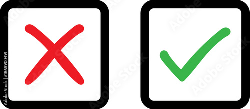 Check and cross mark icons