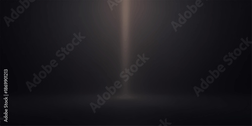 A beam of light shining down in a dark room with a foggy atmosphere