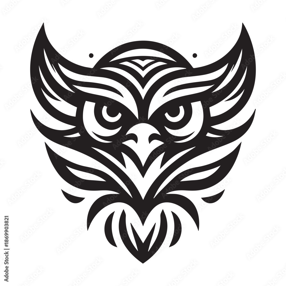 Fototapeta premium Creative Bird Silhouette Vector | Artistic Black & White Avian Design