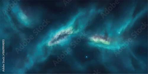 Abstract blue wave background for business presentation, website banner and modern digital design