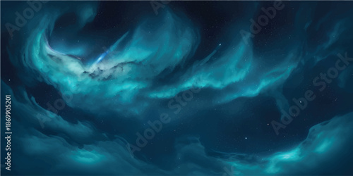 Abstract dark blue cloud background with swirling motion for modern digital design, website banner and atmospheric wallpaper