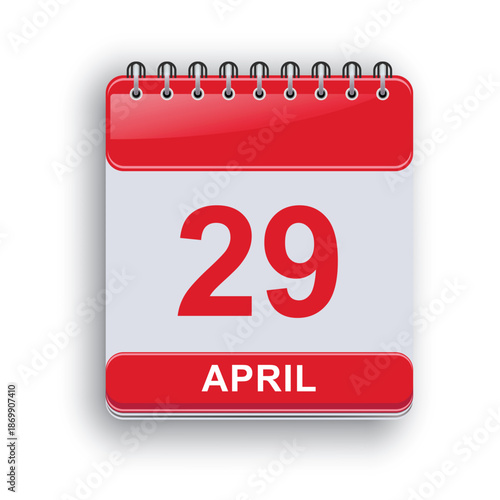 April 29 Daily Planner Calendar Professional Style