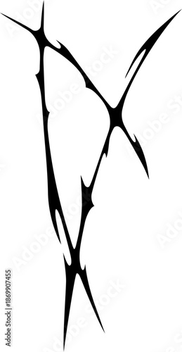 Modern tribal motif with geometric forms and symbolic elements, abstract decorative pattern. tatuaje tribal original