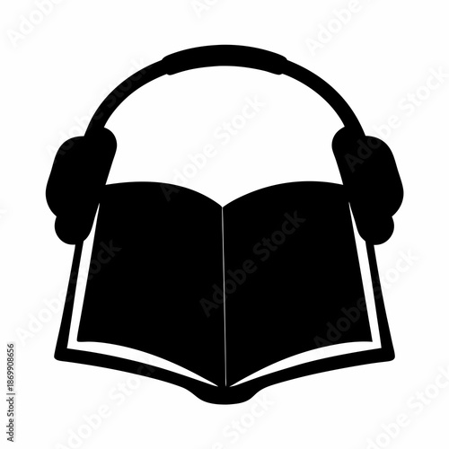 Listen to books with these headphones for great audio reading experience concept