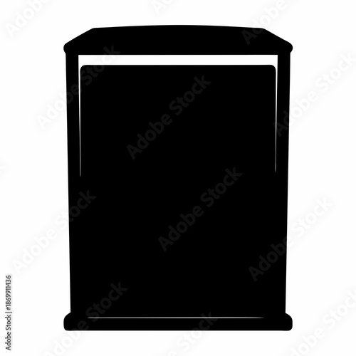 Silhouette of a generic rectangular structure with a slightly curved top panel