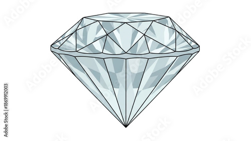 Diamond illustration on a white background viewed from directly above