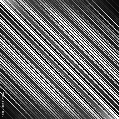 Black and white stripes abstract background overlay. Motion effect. Graphic illustration with transparent background.