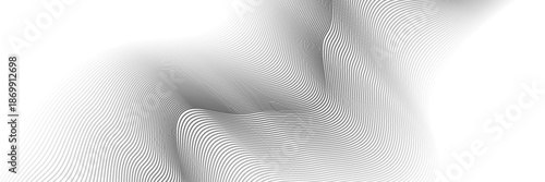 Horizontal line pattern. From thin line to thick. Parallel stripe. Black streak on white background. Straight gradation stripes. Abstract geometric patern.