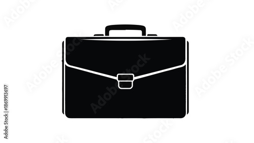 black leather briefcase