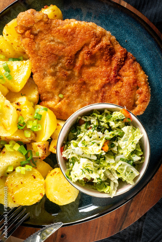 Pork chop with potatoes.