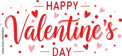 Happy valentine's day wishes with hearts and love