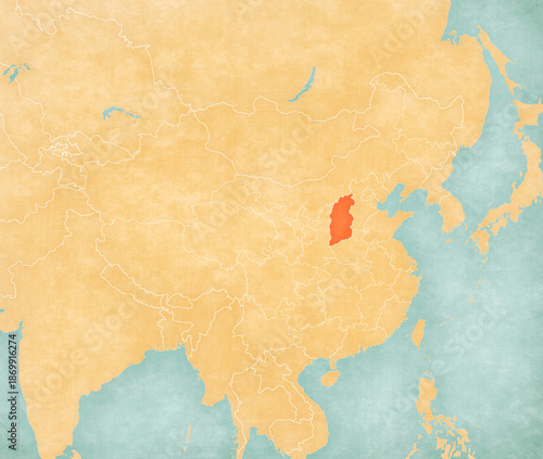 Map of China - Shanxi