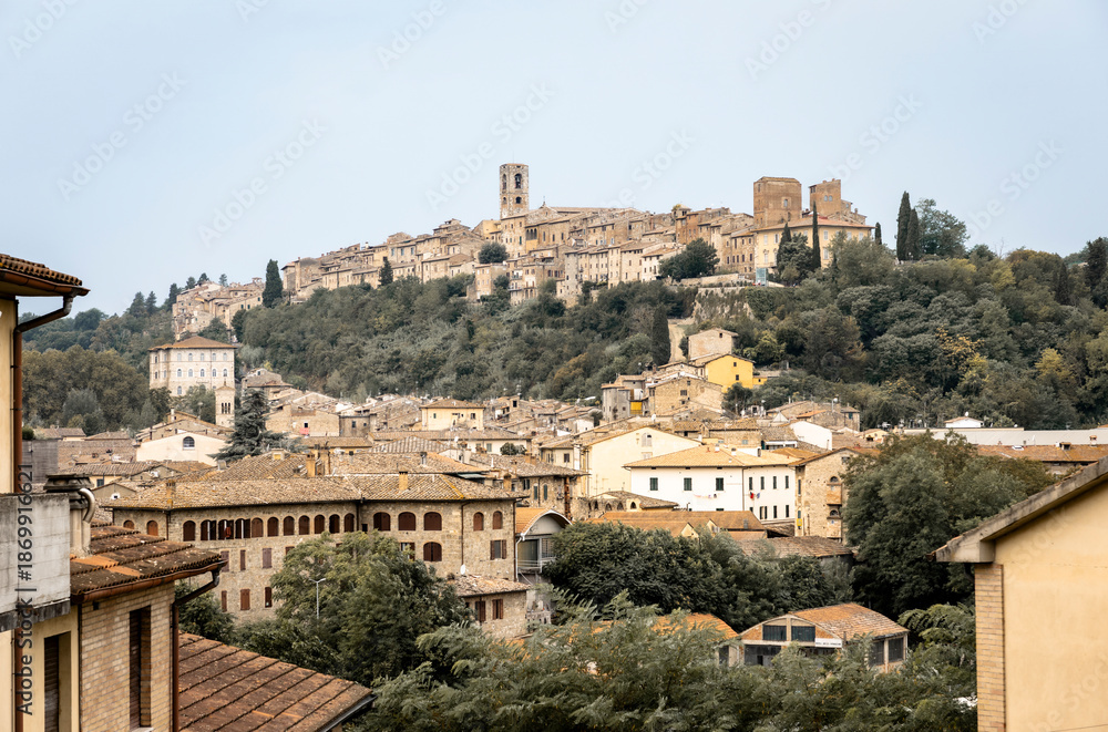 Fototapeta premium view of Colle di Val d'Elsa, province of Siena, Tuscany, Italy